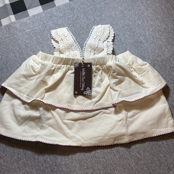 Matilda Jane Kid´s Casual Lace Top In Beige Size 4 NWT - Picture 7 of 9